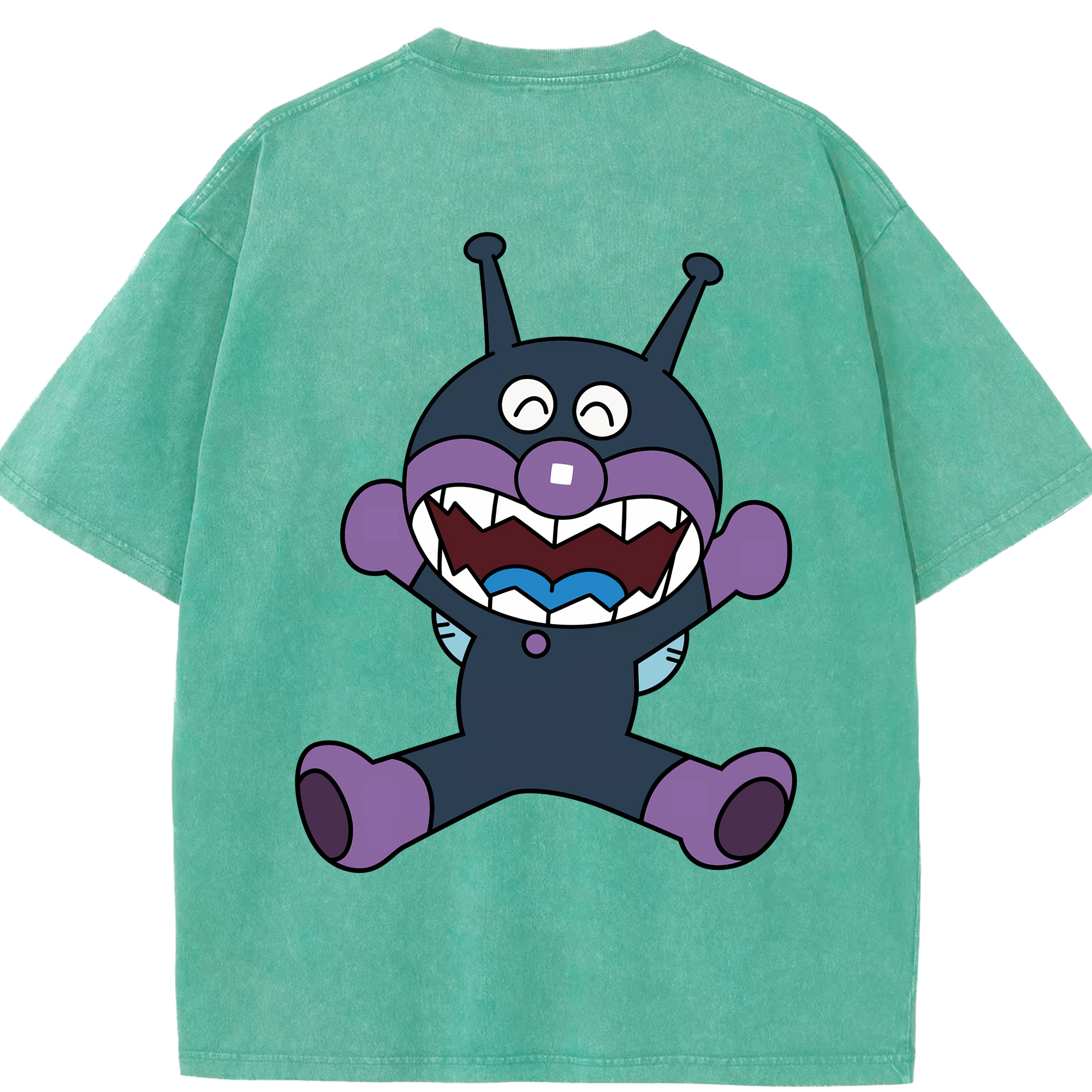 （画像用） アンパンマン Anpanman 綿100% ヴィンテージ風 半袖Tシャツ（背面プリント）